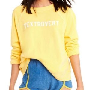 Wildfox Textrovert Sommers Sweatshirt Yellow Mango